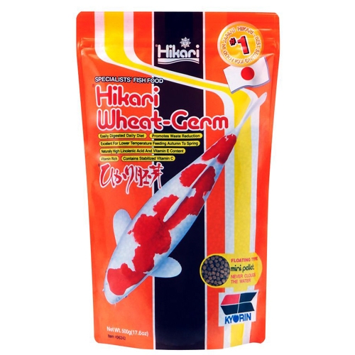 Hikari Wheat Germ Koi Fish Food - 17.6 oz. 4-Pack  (Small Pellets)