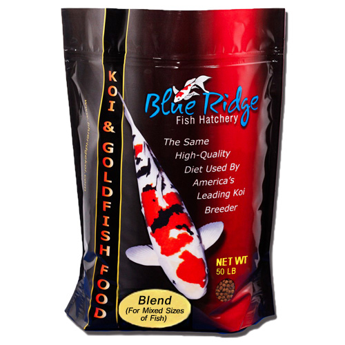Blue Ridge Blend Koi Fish Food - 50 lbs. (Large & Mini Pellet Mix)